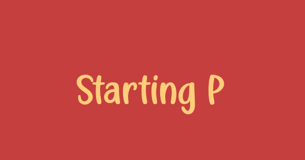 Starting Point font thumb